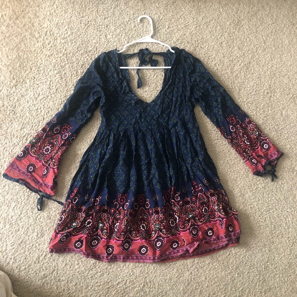 Super cute hippie boho chic paisley dress sz M